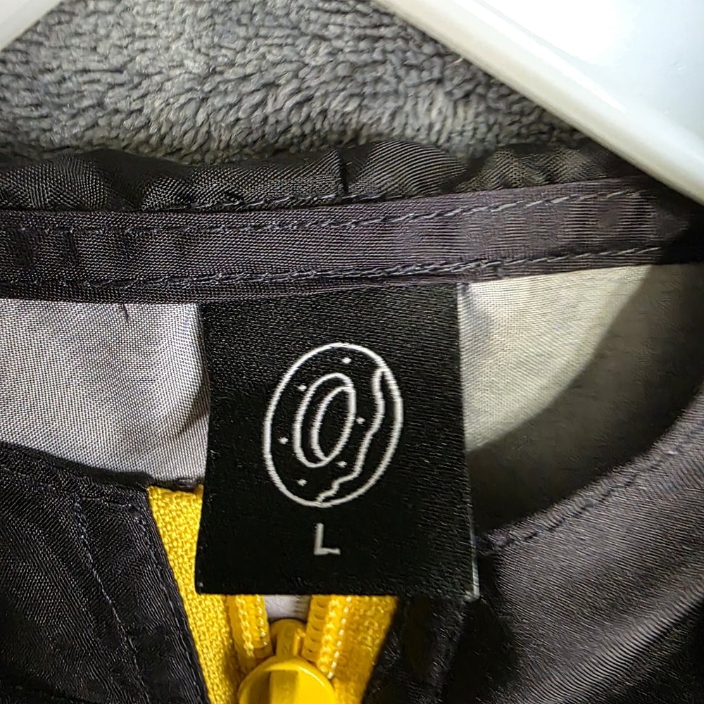 Odd Future Windbreaker Anorak Jacket Men's Size L Hooded Black Purple Yellow - Picture 4 of 8